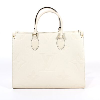 LV Creme Monogram Empreinte OnTheGo MM Bag